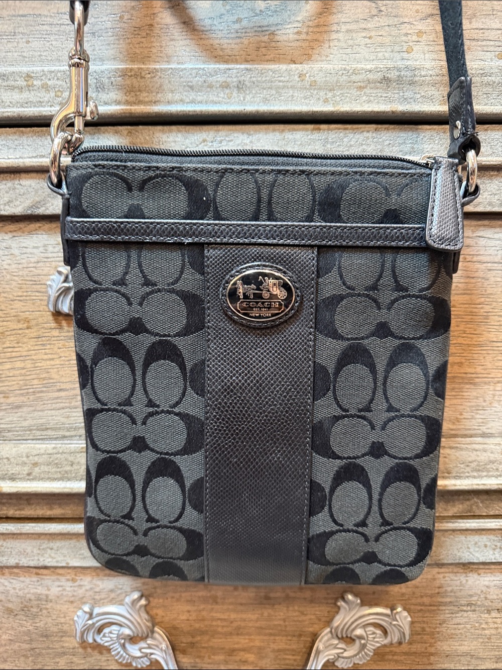 Coach Black Signature Crossbody Bag